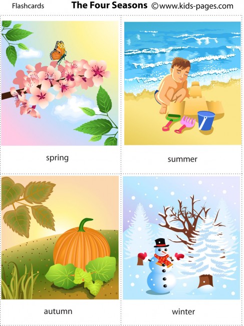 The Four Seasons flashcard